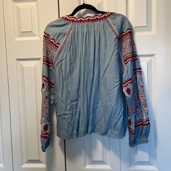 Zara blue long sleeve blouse. Size XL US - Picture 2 of 3
